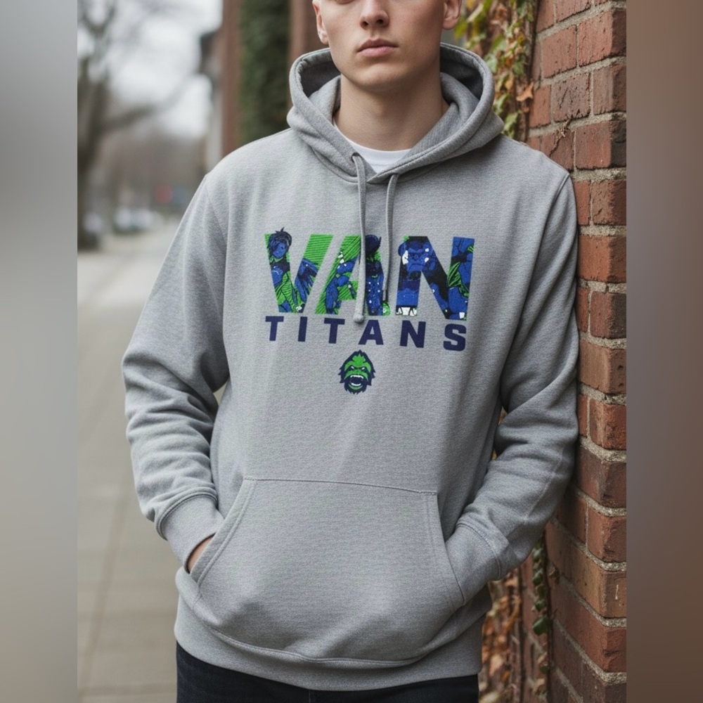 Fanatics Vancouver Titans Overwatch League Hoodie Men’s Large Gray City Hero